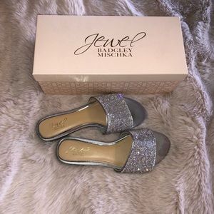 Badgley Mischka jeweled sandals